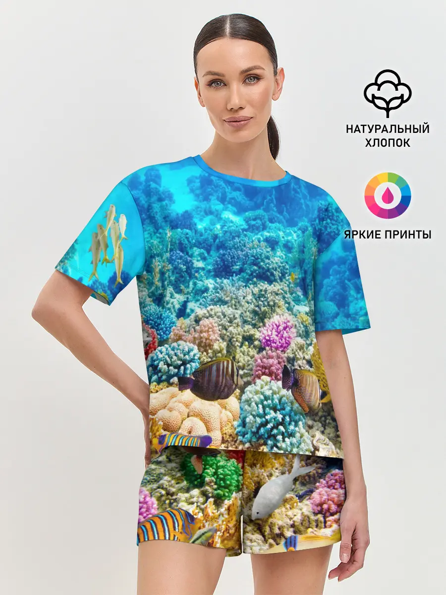 Женская пижама с шортами / Риф