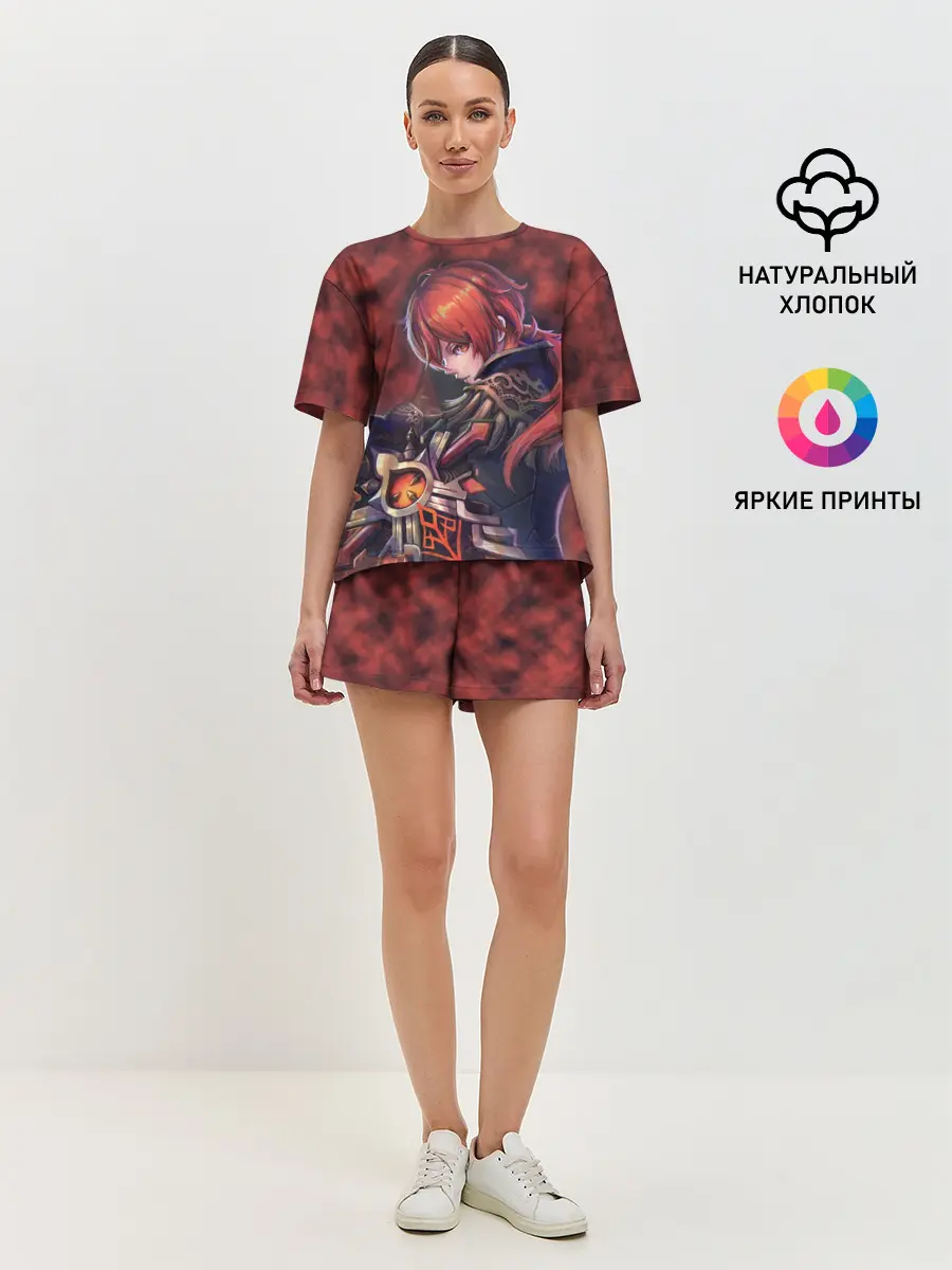 Женская пижама с шортами / Diluc - Genshin Impact