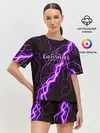 Женская пижама с шортами / GENSHIN IMPACT МОЛНИЯ НЕОН