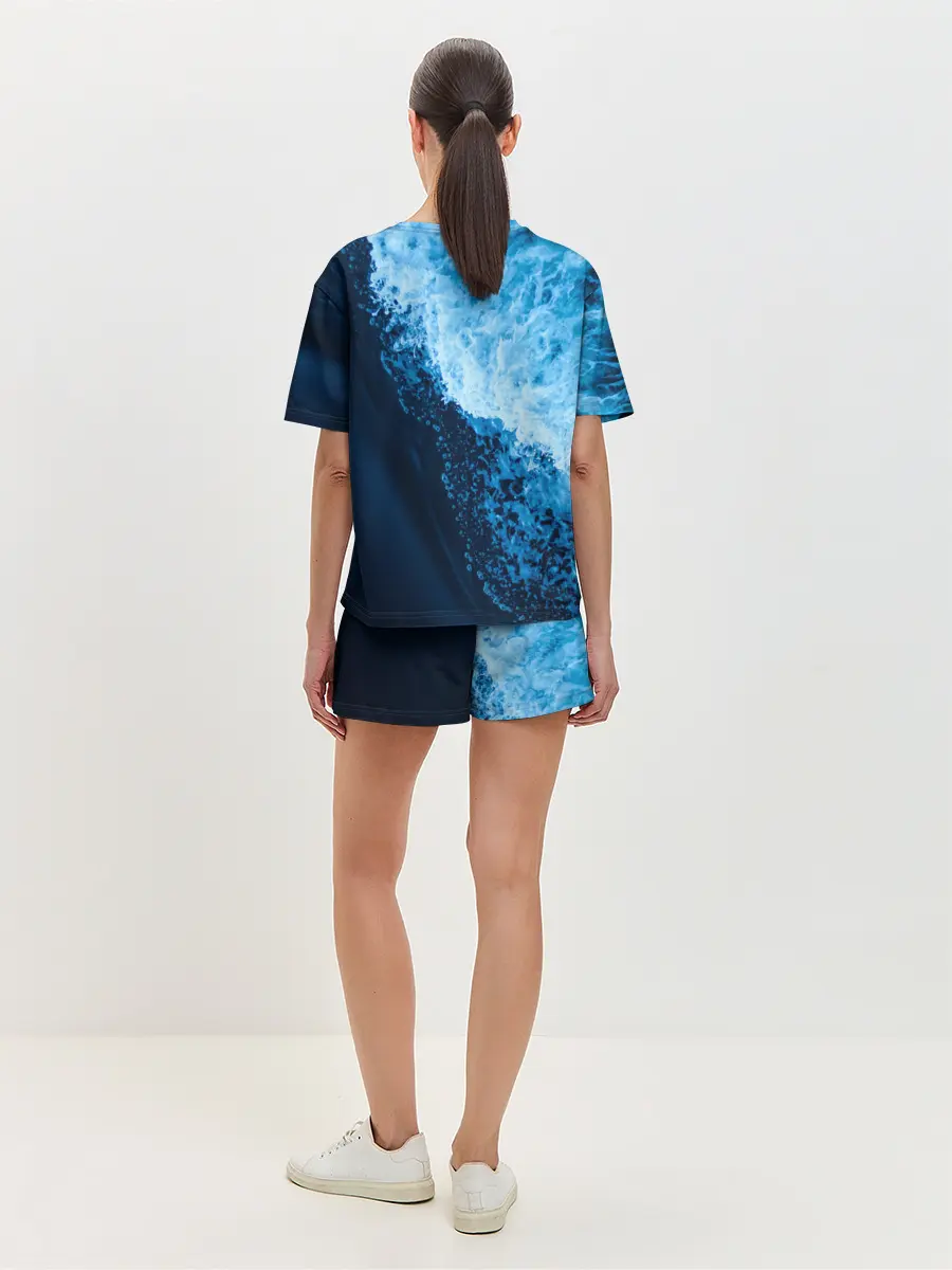 Женская пижама с шортами / море
