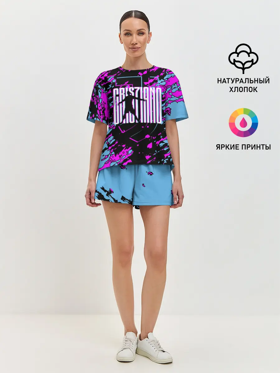 Женская пижама с шортами / Криштиану Роналду