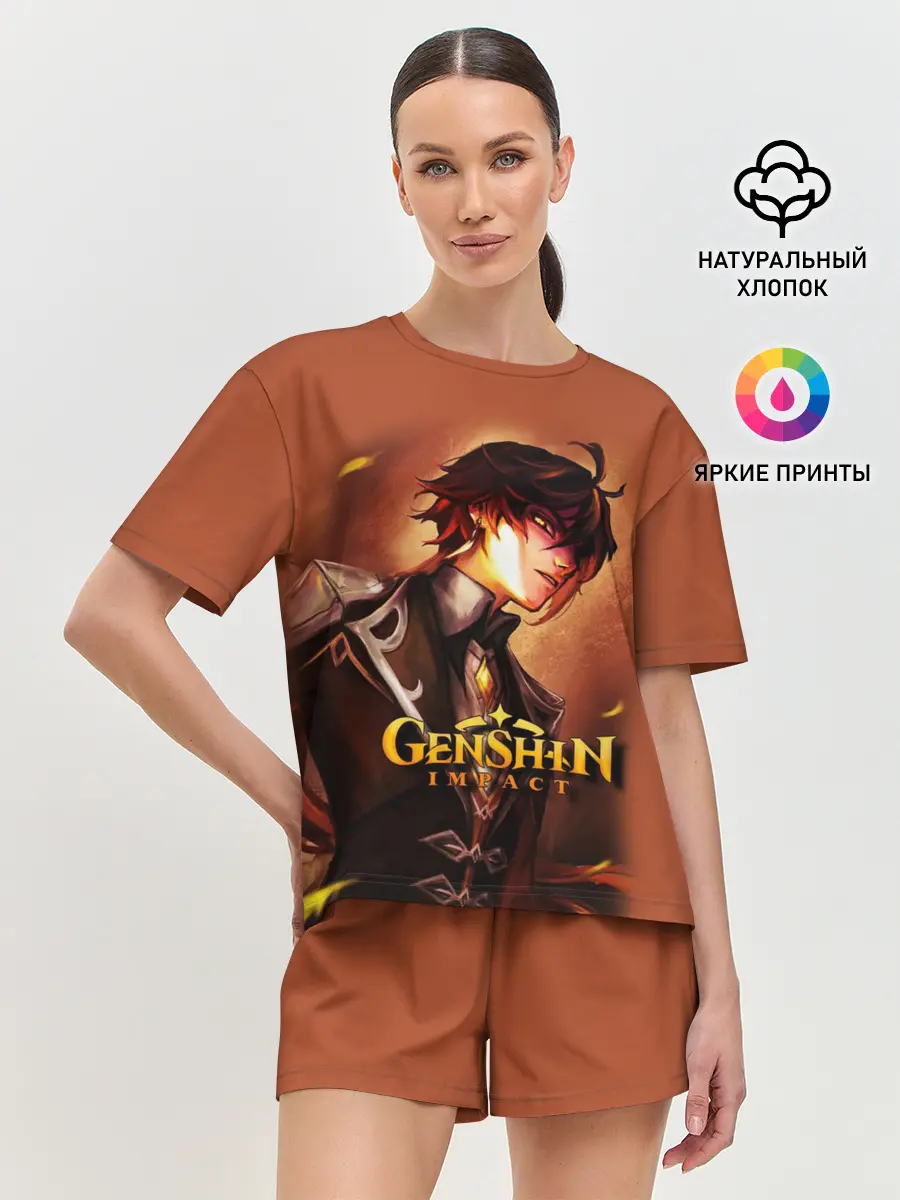 Женская пижама с шортами / GENSHIN IMPACT / ZHONGLI