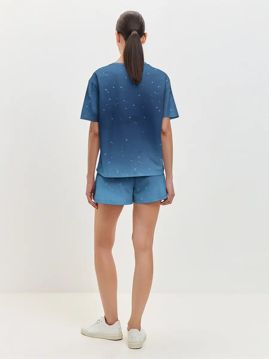 Женская пижама с шортами / Два дельфина
