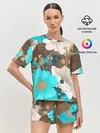 Женская пижама с шортами / Красивые цвеТы