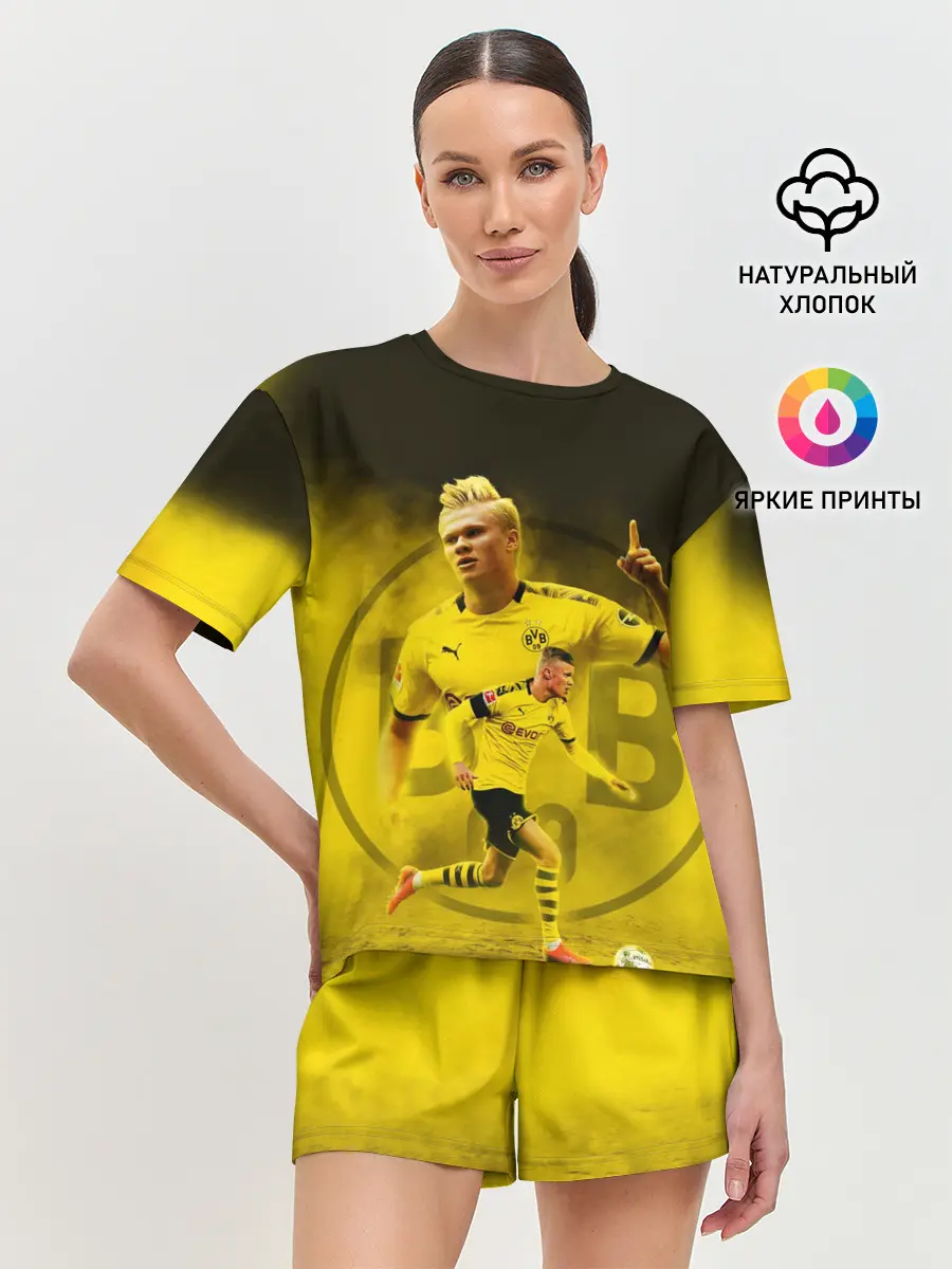 Женская пижама с шортами / ЭРЛИНГ ХОЛАНД / ERLING HAALAND