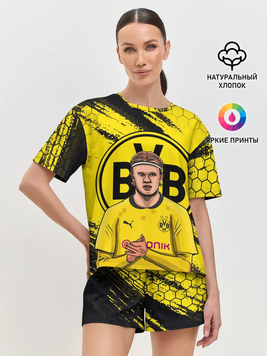 Женская пижама с шортами / ЭРЛИНГ ХОЛАНД / ERLING HAALAND