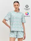 Женская пижама с шортами / Морской узор
