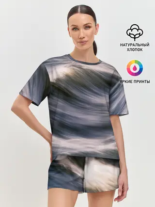 Женская пижама с шортами / Море волнуется