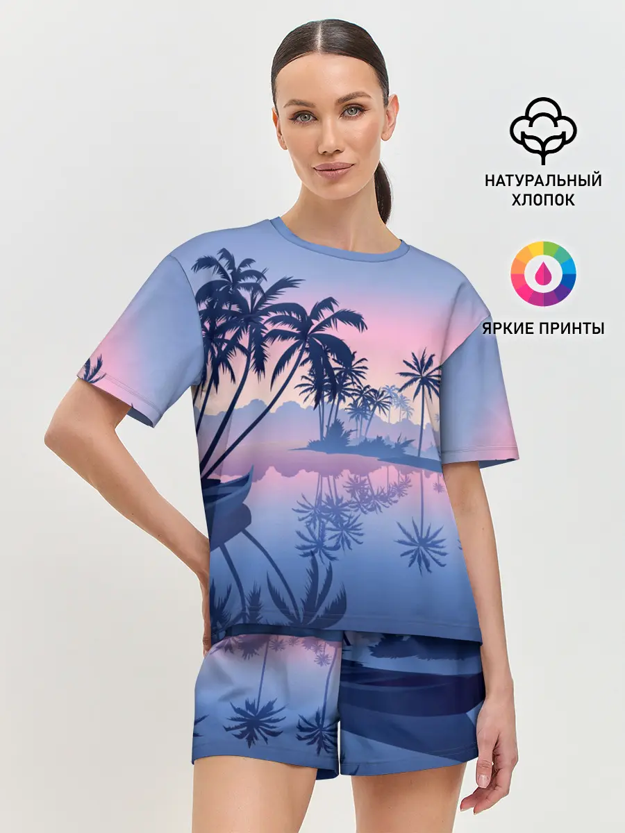 Женская пижама с шортами / Тихая заводь