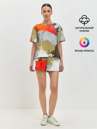 Женская пижама с шортами / Art Abstraction