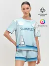 Женская пижама с шортами / ПАРУСНИКИ | SUMMER