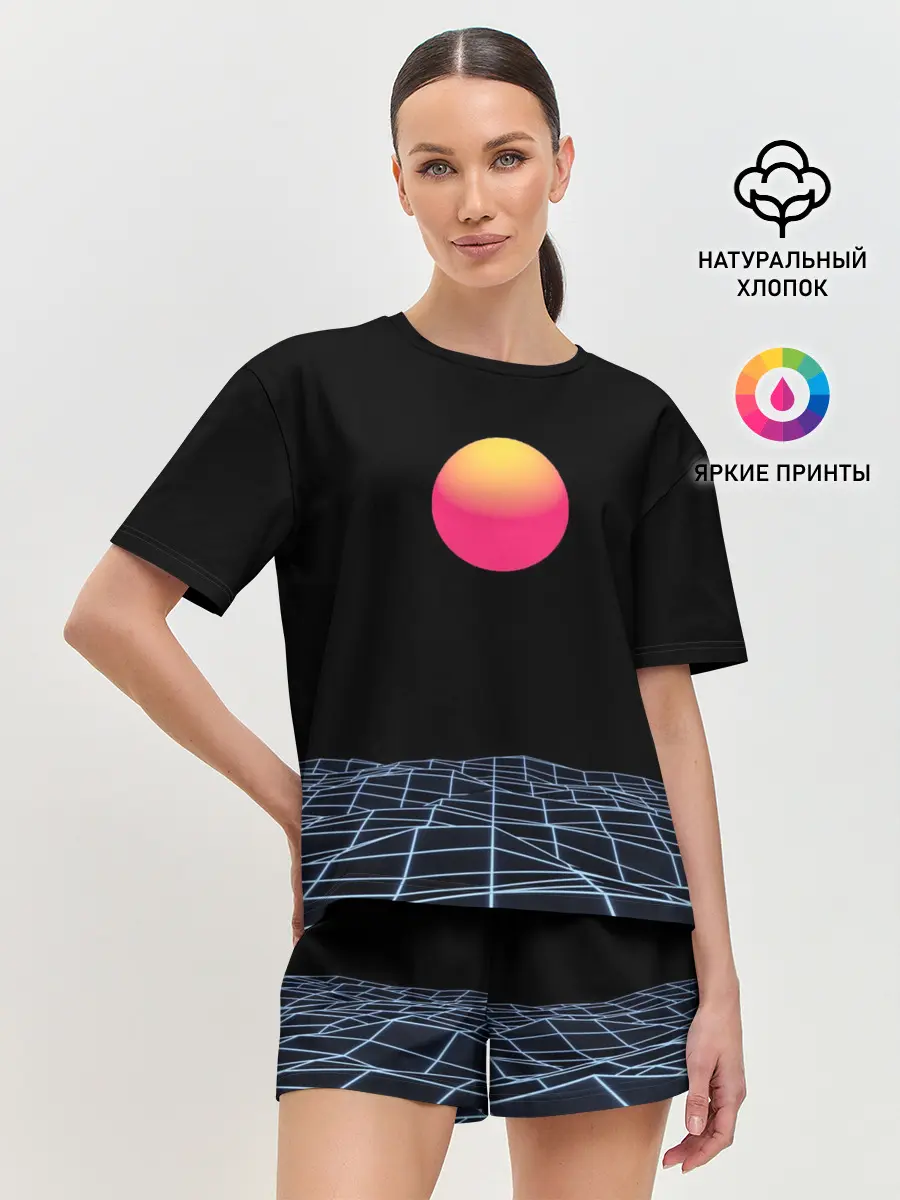 Женская пижама с шортами / Цифровой восход