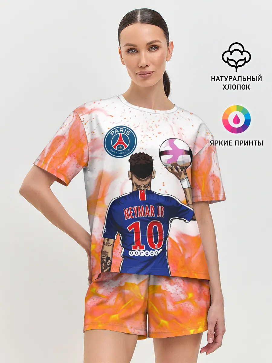 Женская пижама с шортами / НЕЙМАР / NEYMAR / ПСЖ