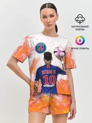 Женская пижама с шортами / НЕЙМАР / NEYMAR / ПСЖ