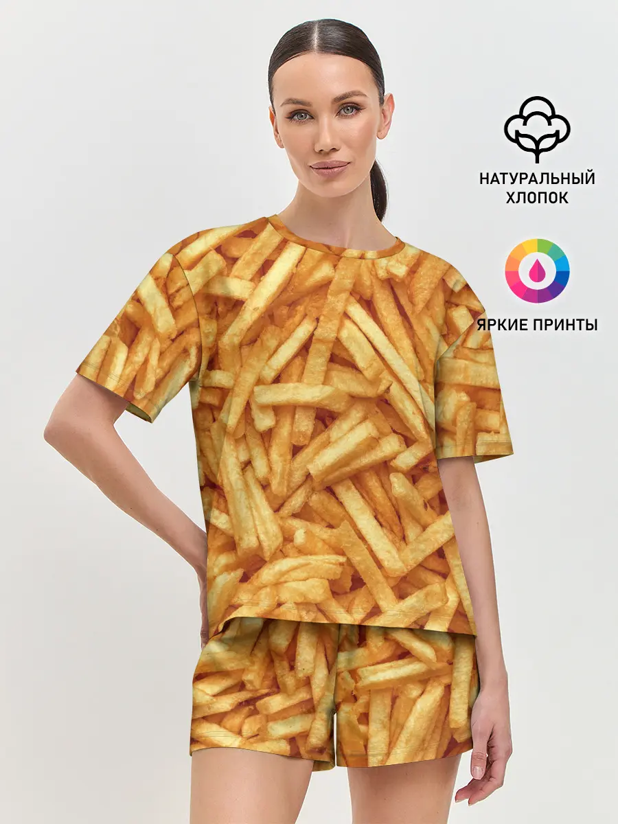 Женская пижама с шортами / Картошечка ФРИ