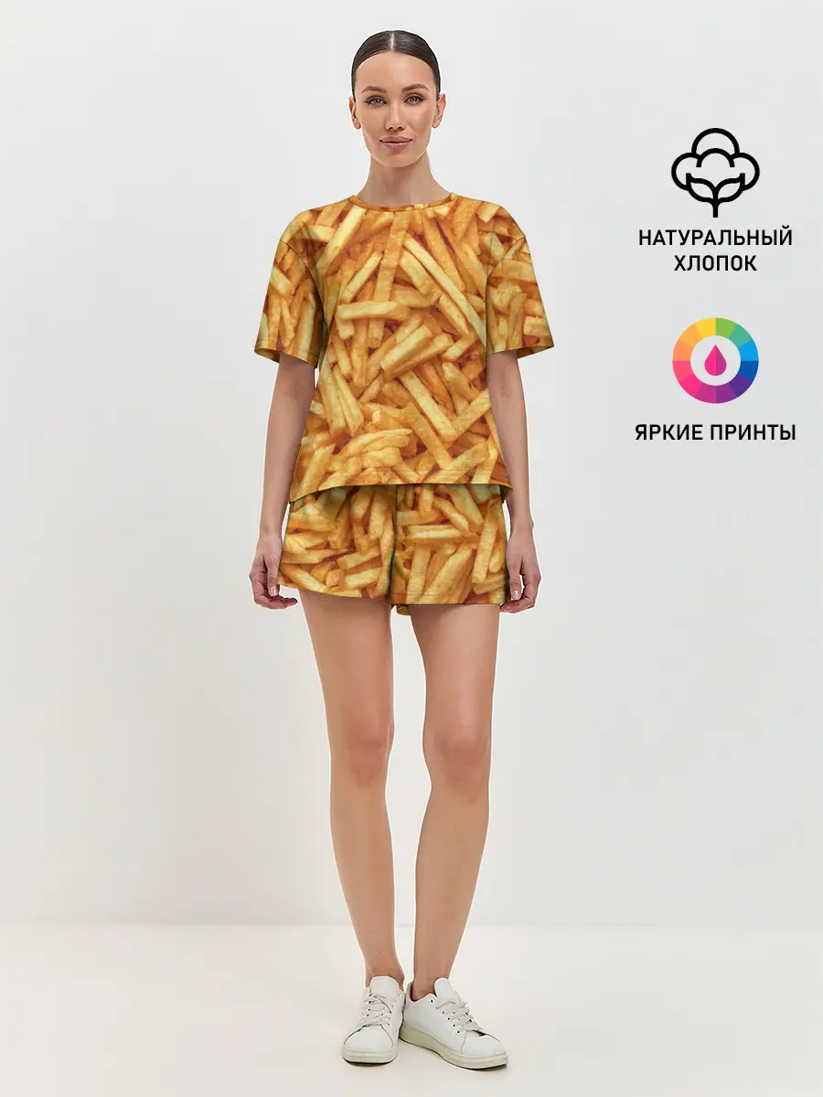 Женская пижама с шортами / Картошечка ФРИ