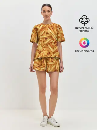 Женская пижама с шортами / Картошечка ФРИ