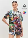 Женская пижама с шортами / One Piece стикербомбинг