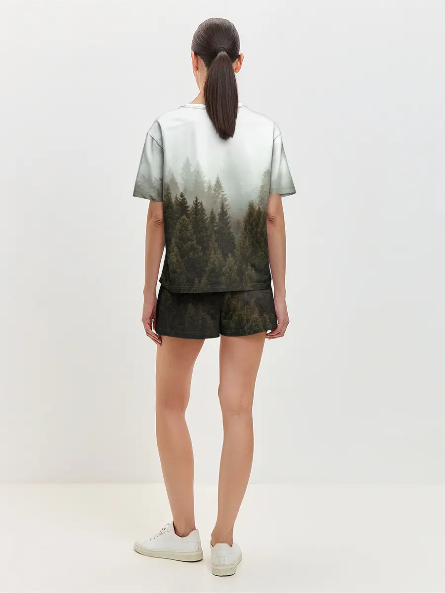 Женская пижама с шортами / Деревья