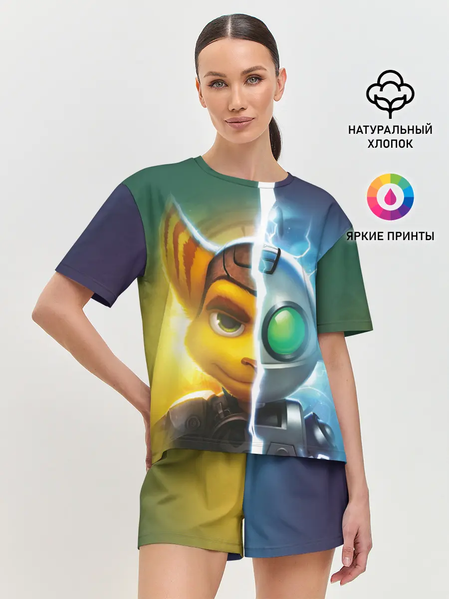 Женская пижама с шортами / Рэтчет и Кланr