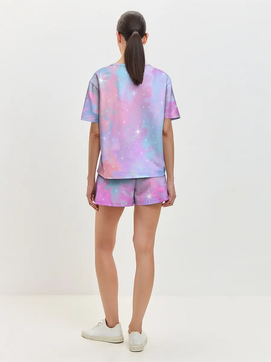 Женская пижама с шортами / Просто космос