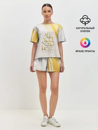 Женская пижама с шортами / я тебя люблю