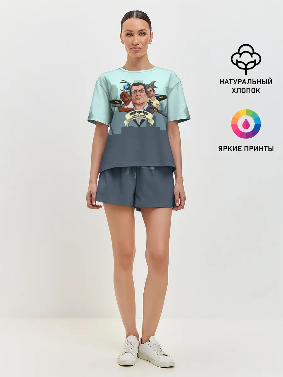Женская пижама с шортами / Майкл Тревор Франклин GTA