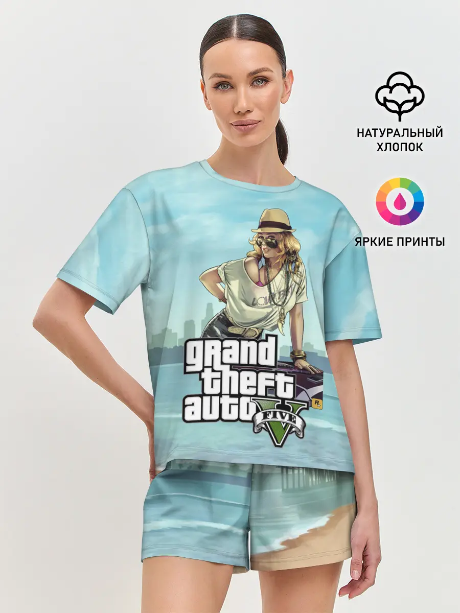 Женская пижама с шортами / Grand Theft Auto 5 девушка