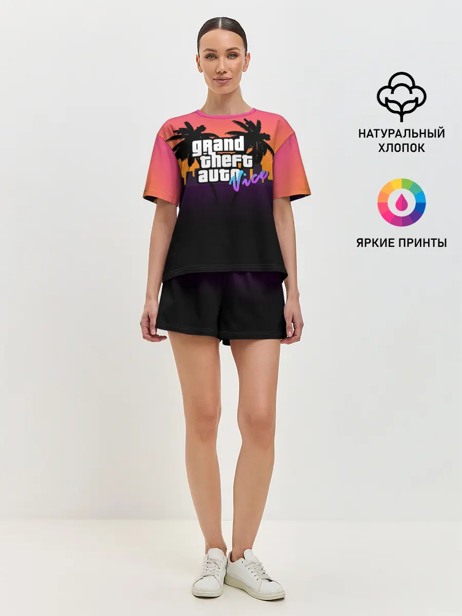 Женская пижама с шортами / Grand Theft Auto vice