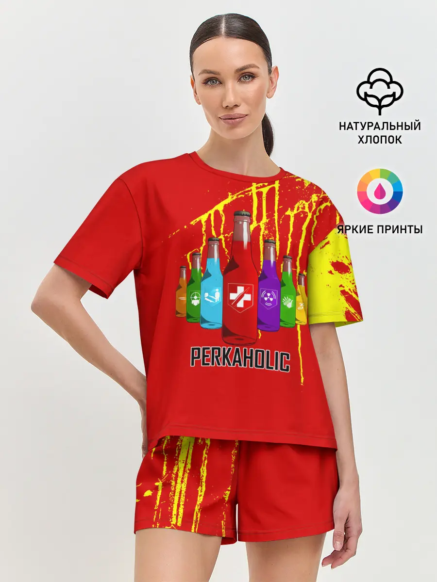 Женская пижама с шортами / PERKAHOLIC