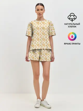 Женская пижама с шортами / Лев