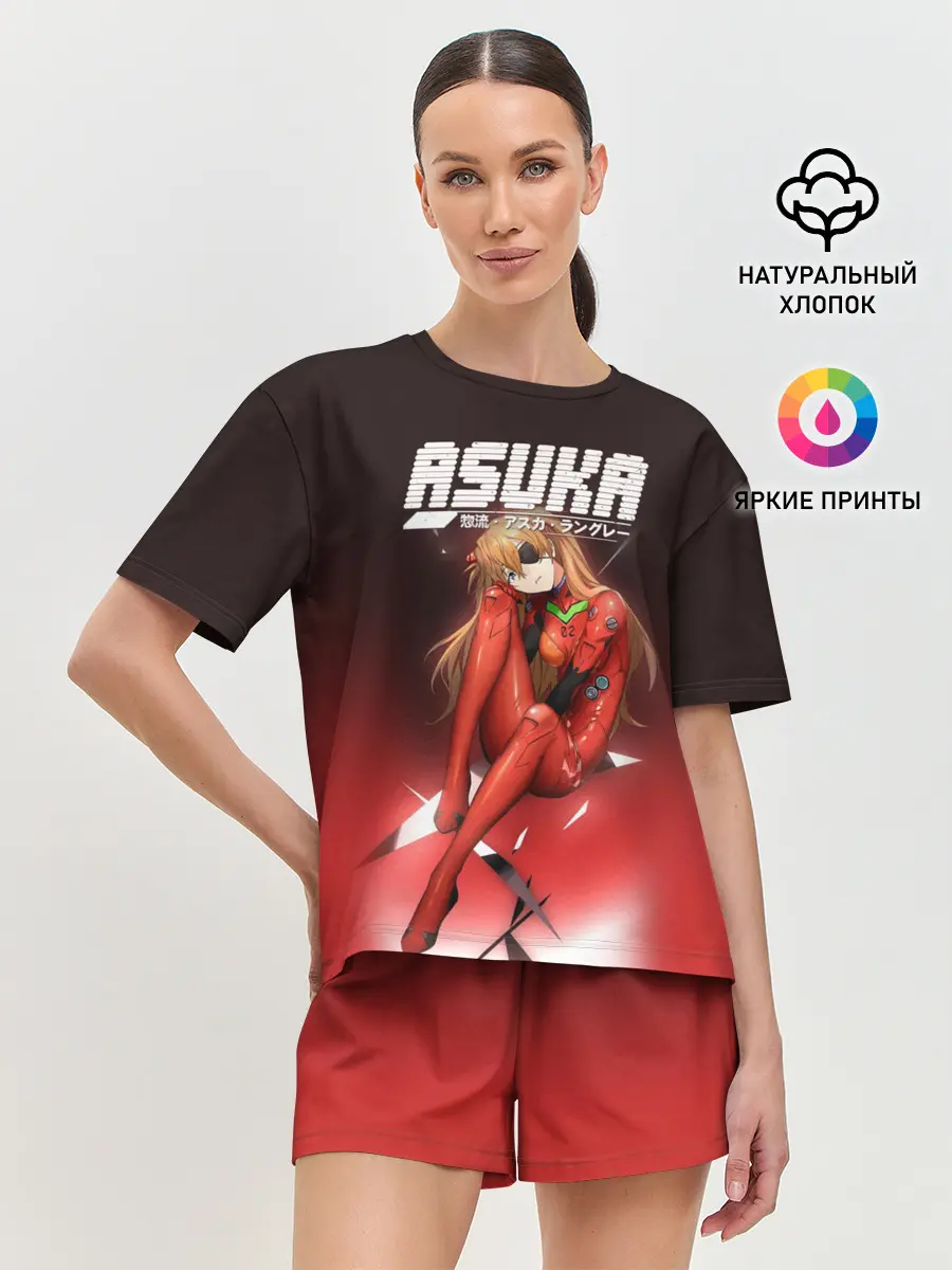 Женская пижама с шортами / Asuka Eva-02