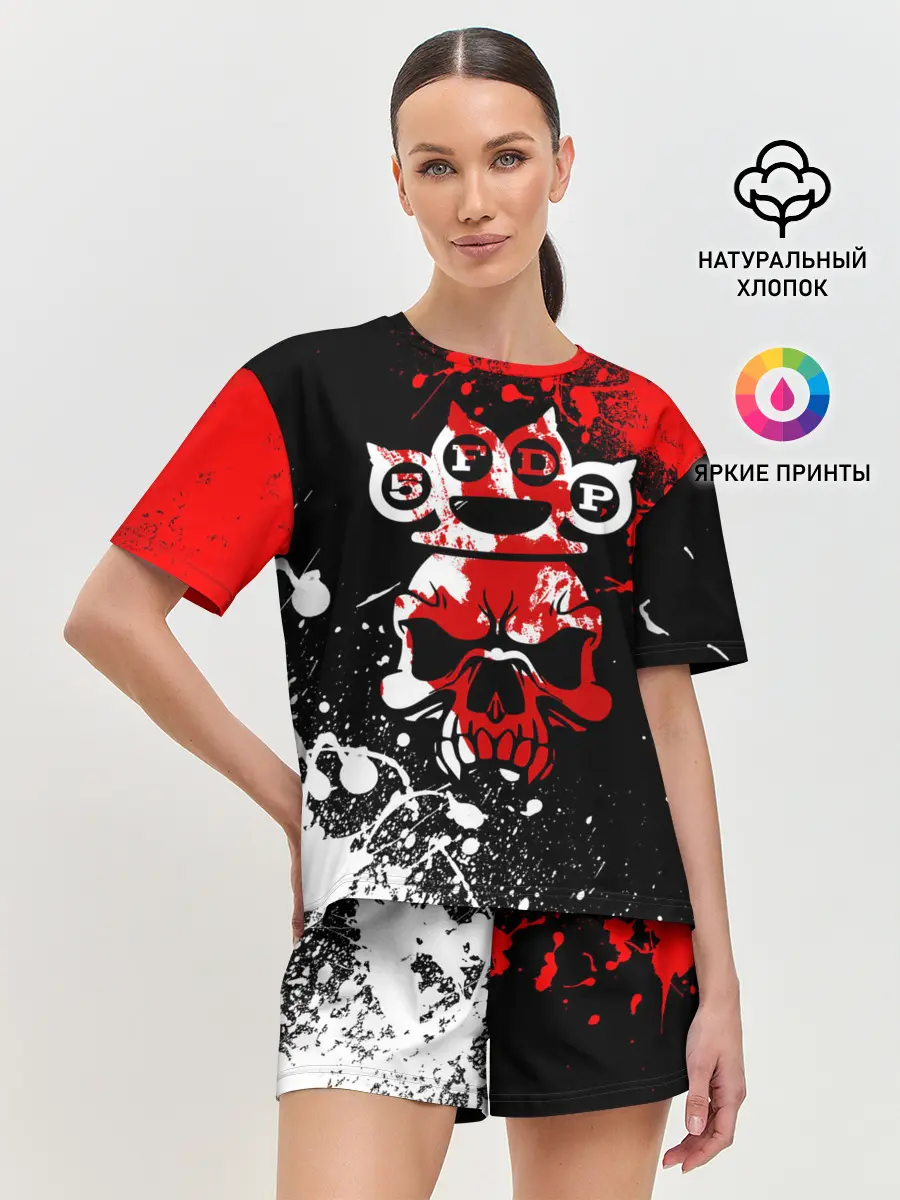 Женская пижама с шортами / Five Finger Death Punch [8]