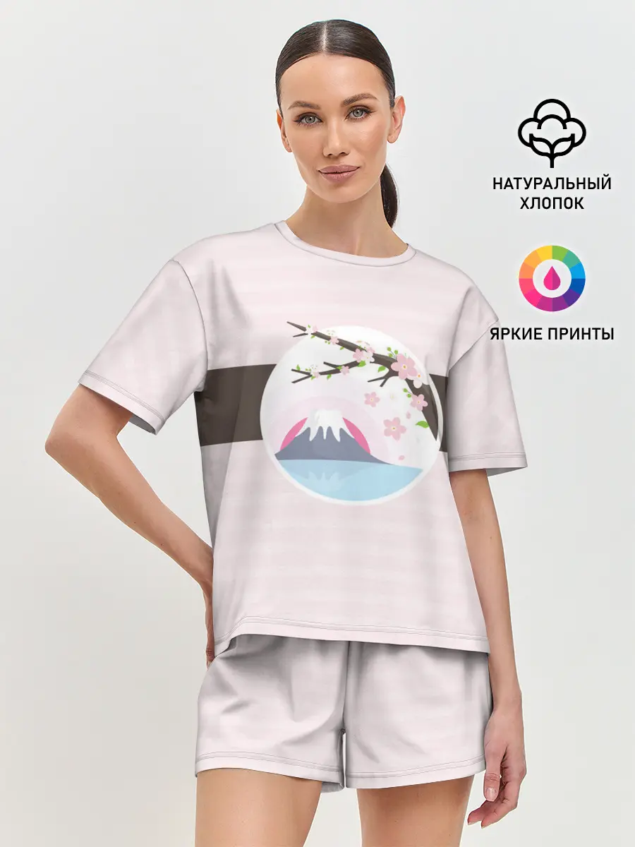 Женская пижама с шортами / Сакура | Sakura