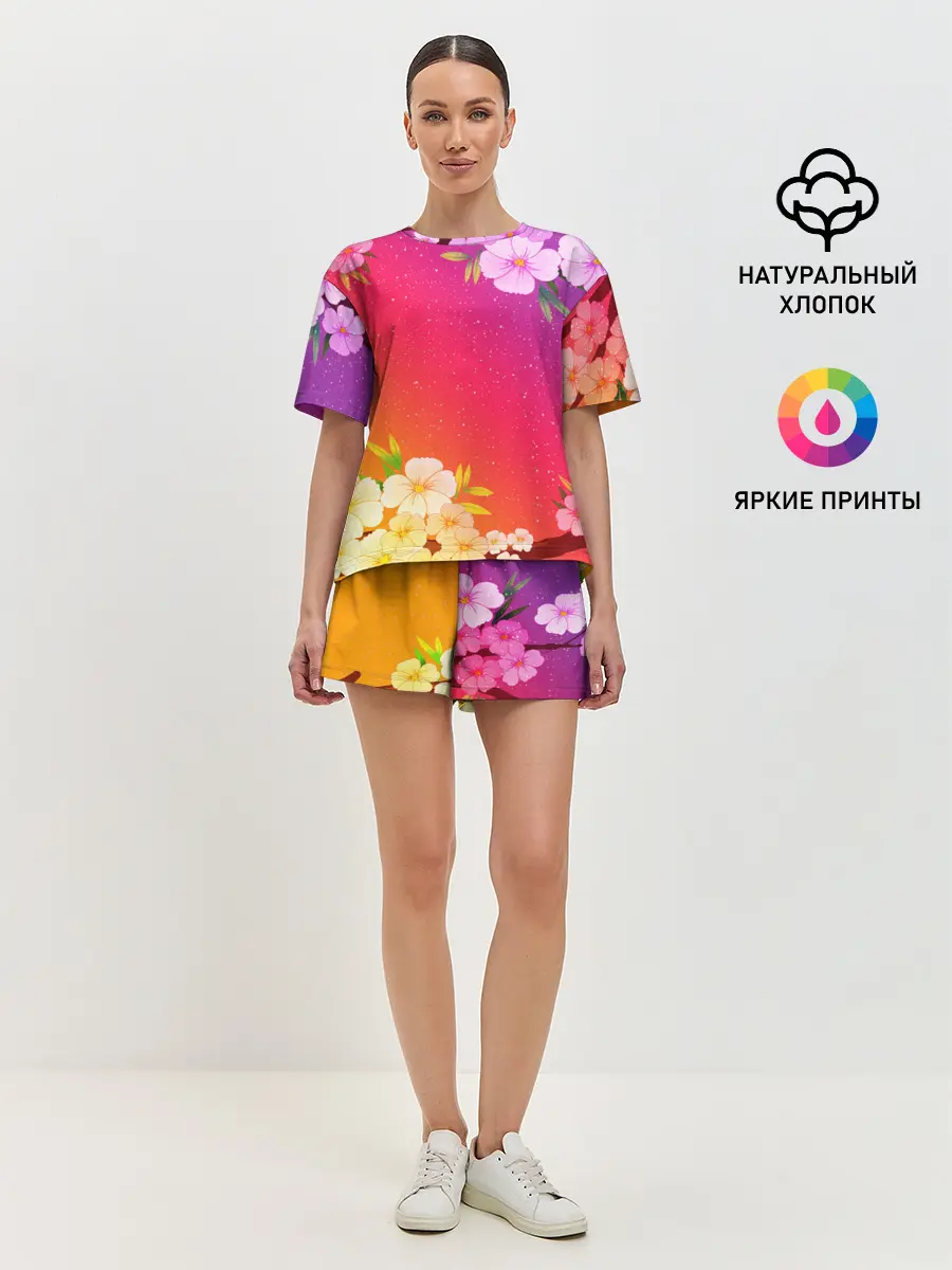 Женская пижама с шортами / САКУРА | SAKURA