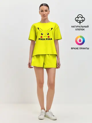 Женская пижама с шортами / Пикачу с хвостом