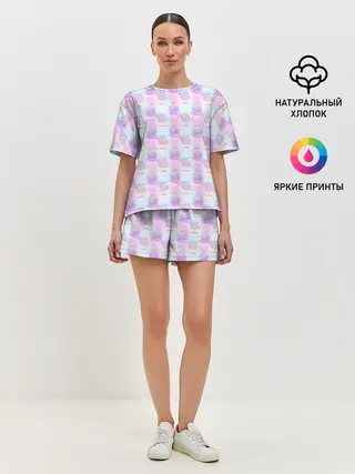 Женская пижама с шортами / Близнецы