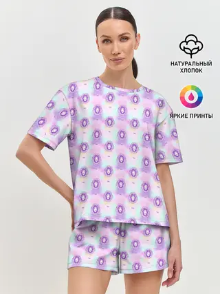 Женская пижама с шортами / Лев