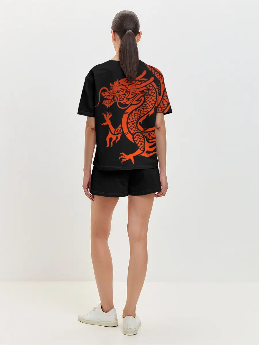 Женская пижама с шортами / RED CHINA DRAGON