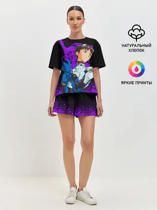 Женская пижама с шортами / ЕВАНГЕЛИОН