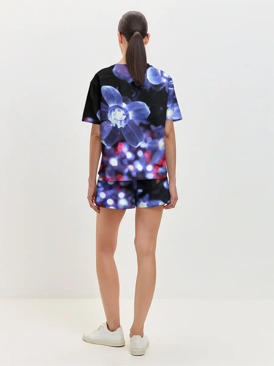 Женская пижама с шортами / Неоновые цвета