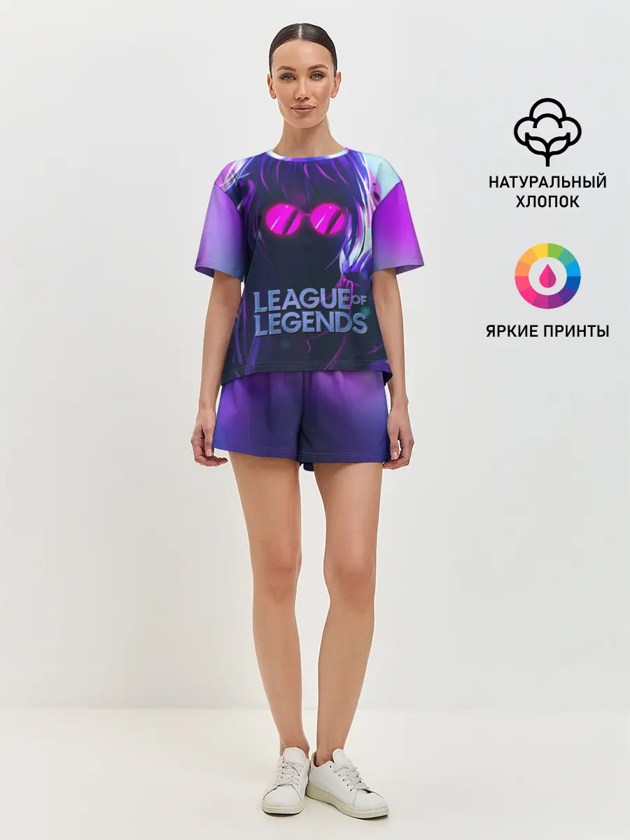 Женская пижама с шортами / Evelynn | LOL