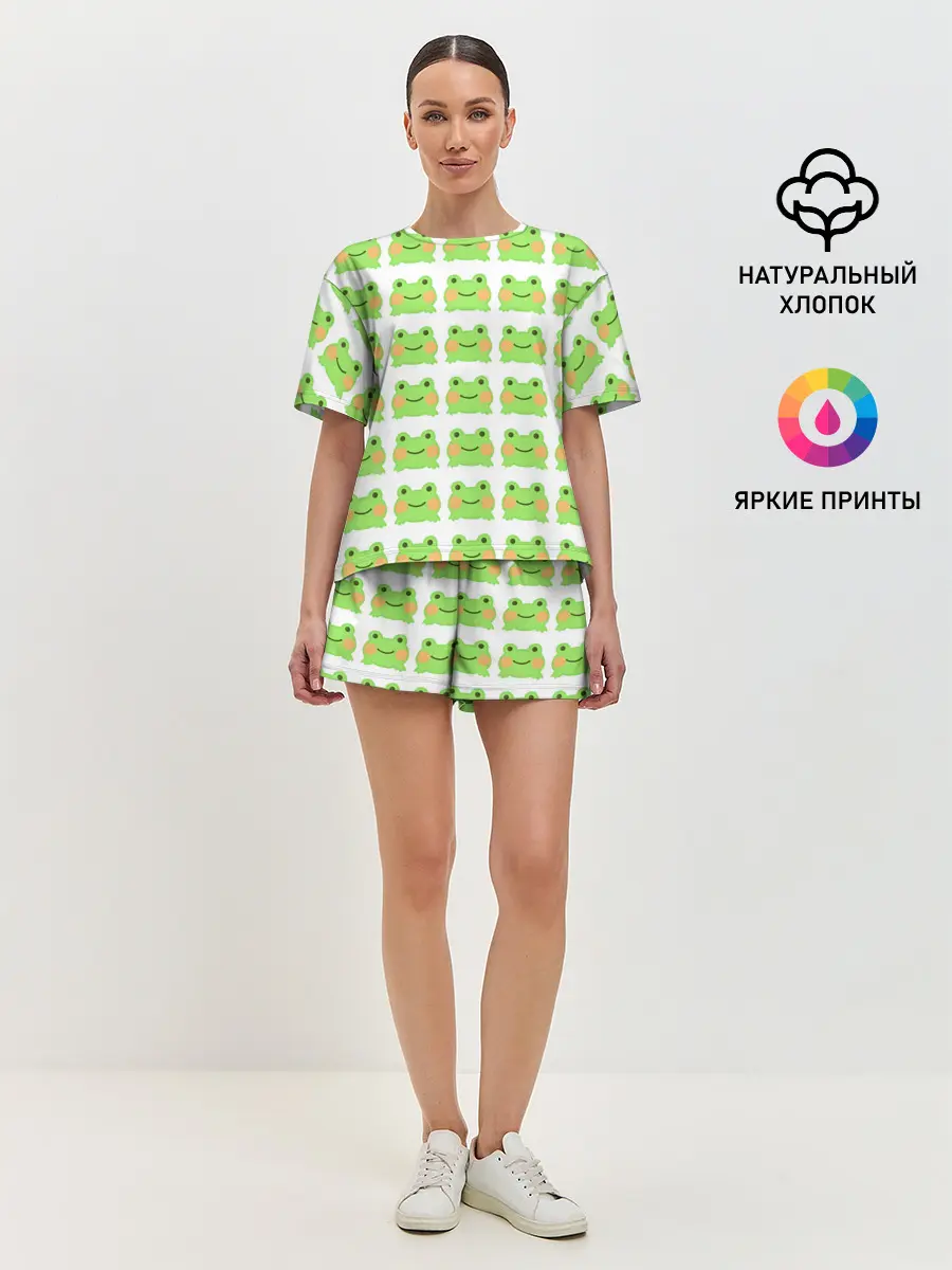 Женская пижама с шортами / лягушка