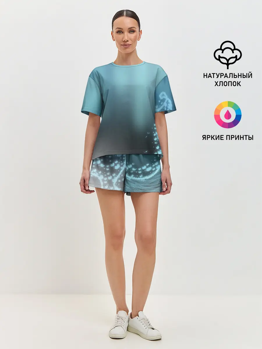 Женская пижама с шортами / Водяные свечения