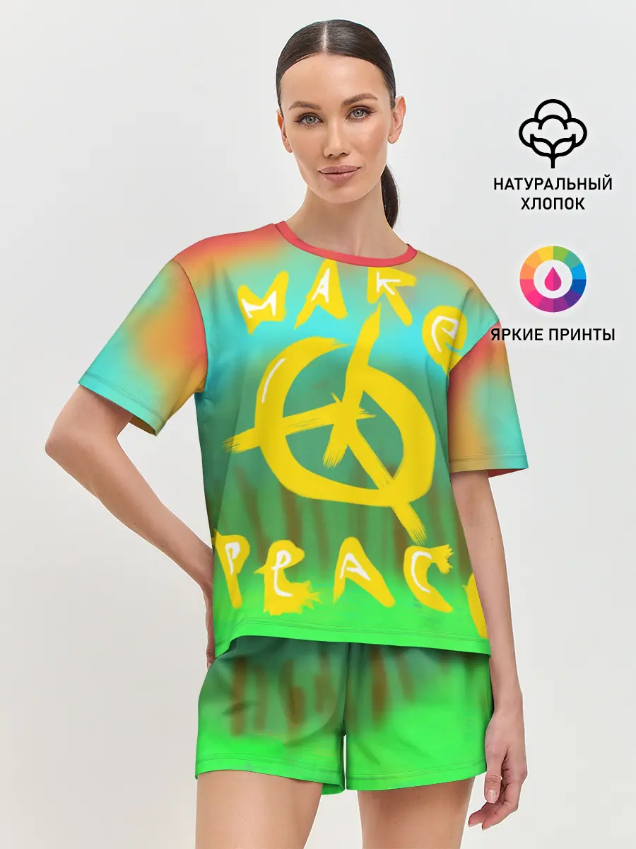 Женская пижама с шортами / Make peace