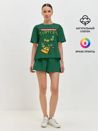 Женская пижама с шортами / PIZZA LOVER