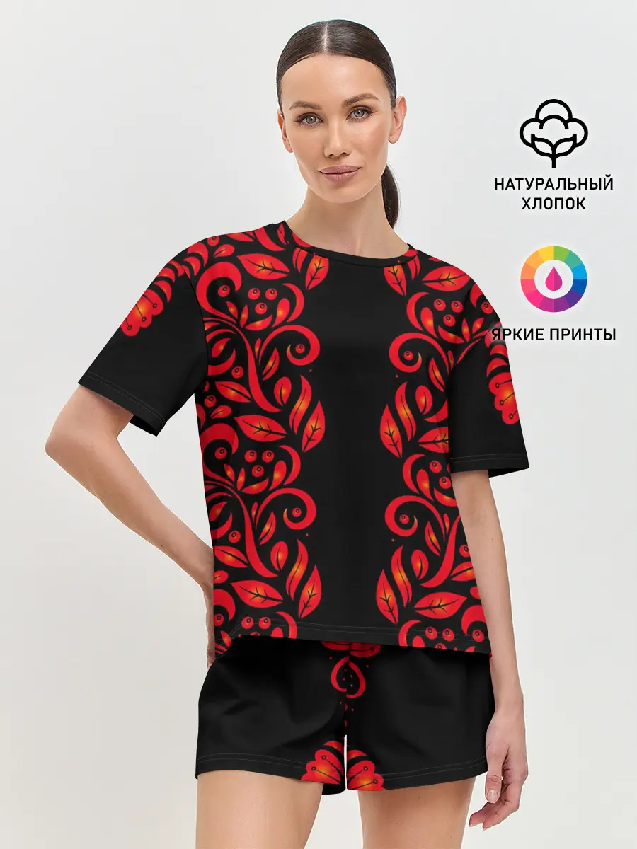 Женская пижама с шортами / ХОХЛОМА