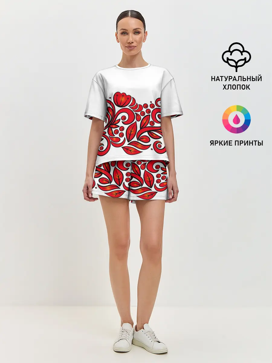 Женская пижама с шортами / ХОХЛОМА