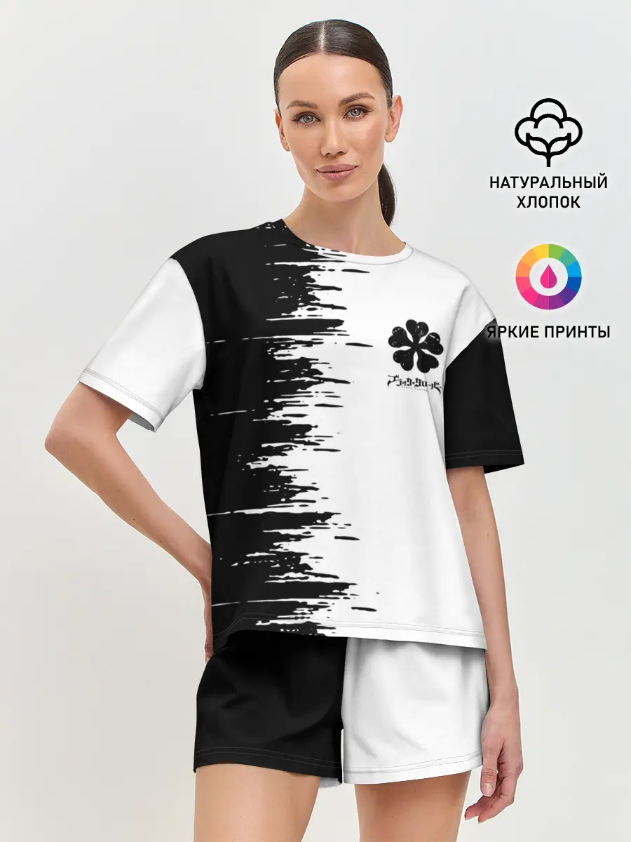 Женская пижама с шортами / Чёрный клевер,