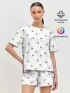 Женская пижама с шортами / Пчелиный Узор